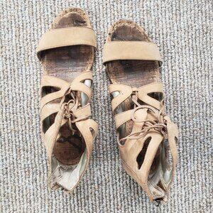 Sam Edelman Gladiator Sandals Thrashed Women's 9 Beige